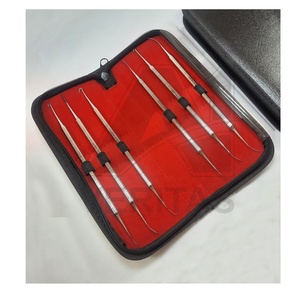 Thiết lập của 6 varady phlebectomy phẫu thuật kit được sử dụng để loại bỏ giãn tĩnh mạch với spatulas và móc cơ sở của dụng cụ phẫu thuật - Product Image 6