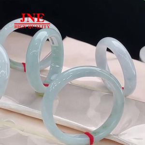 Doğal Myanmar a-tipi yeşim parlak renk hiçbir çatlak fasulye renk emperyal Concubine yeşim bilezik toptan - Product Image 5