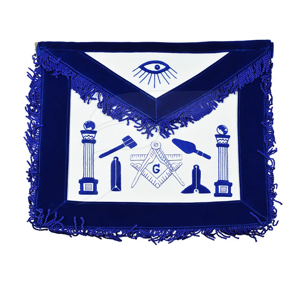 Top quality regalia maçônica mestre pedreiro ferramentas de trabalho avental azul Regalia Maçônica Grand Lodge Mestre Regalia Maçônica