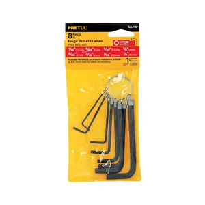 PRETUL endüstriyel sınıf çelik anahtarlık seti 8 standart Allen tuşları ile Hex ucu kutusu ile 12 adet - Product Image 4