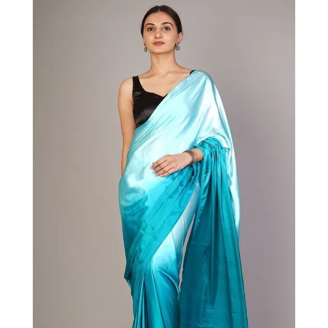 Letest Trendy Multi Warna pesta dan pakaian pernikahan Leheriya dicetak berat Jepang Satin Saree untuk wanita dengan Mono Banglory blus