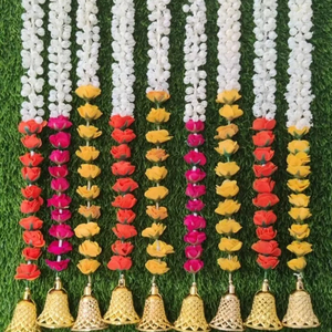 Mogra Rose String, Garland, Indian Decoration, Wall Hanging, Festival and <strong>Party</strong> Decoration, Temple Backdrop, Wedding Garlands