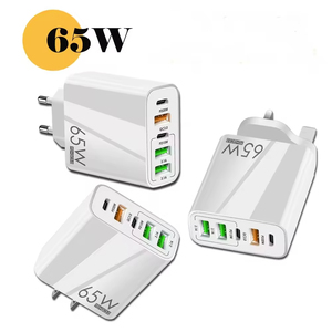 Best Seller PD65W Charger PD QC3.0 Quick Wall Chargder EU US UK 2 Type-c 3 <strong>USB</strong> Port <strong>Multiple</strong> 65W <strong>Output</strong> <strong>Adapter</strong> - Product Image 3
