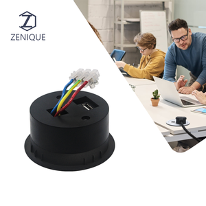 Enchufe redondo de sobremesa con usb tipo c, multiconector oculto, toma de corriente de escritorio, gran oferta - Product Image 4