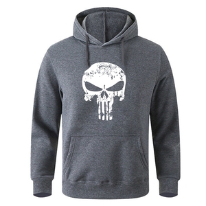 <strong>Punishers</strong> Printed Fleece Pullover Hoodies Men Casual Hooded Streetwear Sweatshirts Male Skull Harajuku High quality - Product Image 4
