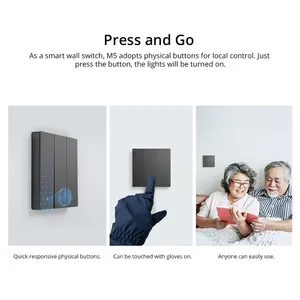 Стандартный умный настенный кнопочный выключатель - Product Image 3