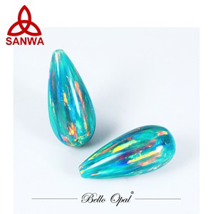 Bello Opal sentetik Opal damla doğrudan fabrika 92 Opal renkler küpe mücevher yapımı - Product Image 6