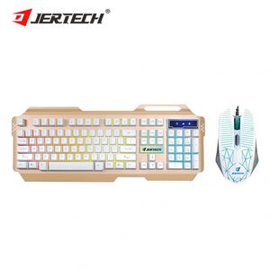Jertech KM950 Wired Rainbow Backlight PC Custom Español Mouse Keyboard Set LED Gamer Computer Gaming Keyboard and Mouse Combo - Product Image 1