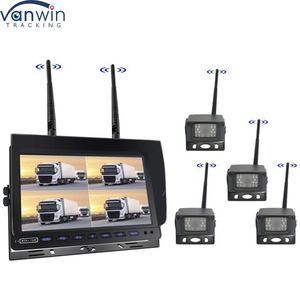 10 pulgadas Quad Split 4CH AHD inalámbrico 1080P Kit de monitor de coche GPS conexión USB IPS TFT pantalla LCD