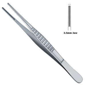 Düz toplu miktar TC Hudson Tissue p doku cımbız cerrahi başparmak forseps 15cm vasküler Atraumatic kelepçe, 1.5mm ucu - Product Image 1