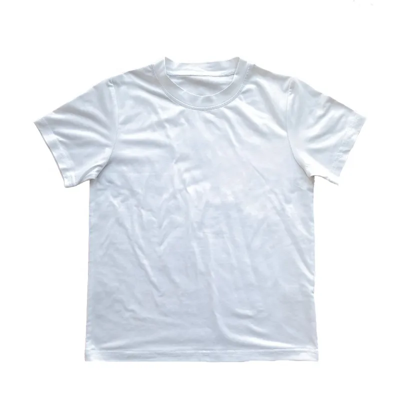 Custom T-Shirt Blanks 95% Polyester 5% Spandex Witte Heren T-Shirts Snel Droog Polyester T-Shirts Oem Goedkope Prijs Groothandel