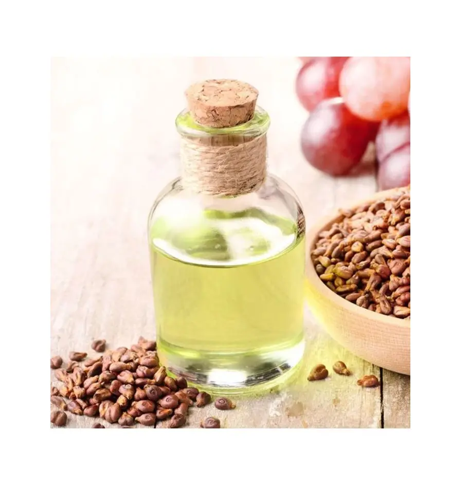 Aceite de semilla de uva a granel 100% puro y natural para alimentos cosméticos y grado farmacéutico impecable en barato