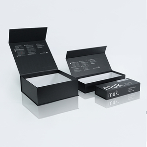 Có Thể Tái Chế Sang Trọng Tùy Chỉnh Màu Đen Loại Cuốn Sách Bao Bì Hộp Quà Tặng Cứng Cứng Ban Cứng In Logo Quà Tặng Từ Hộp Giấy Cho Máy Sấy Tóc - Product Image 4