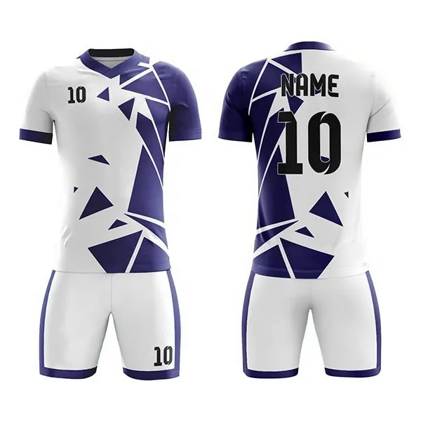 Wholesale New Fashion Youth Soccer Wear Customized Football Uniform with Sublimation Printing for Training