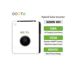 GOOTU EU Warehouse Salida dual 120A MPPT Control 6.2KW Inversor solar Max 6200W Inversor fotovoltaico de entrada