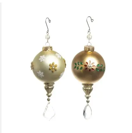 Ornamenti natalizi decorazioni a mano su misura per decorazioni a sfera in vetro per albero di natale