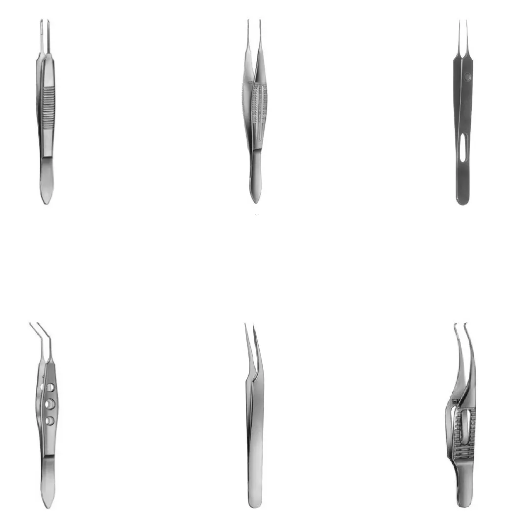 Fórceps de sutura Castroviejo plataforma de atado recto 9cm micro fórceps de sutura instrumentos oftálmicos hechos de acero inoxidable