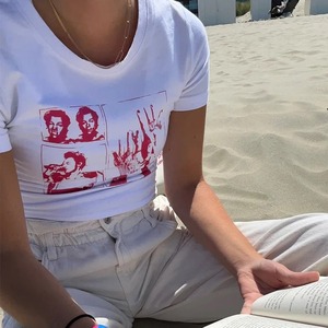 Vintage Harry kırpma üst kadınlar estetik 2000s T-Shirt Trendy bebek <span class=keywords><strong>Tee</strong></span> bayanlar Y2k bebek <span class=keywords><strong>Tee</strong></span> 90s Grunge giysi moda parti