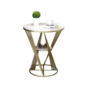 <strong>S</strong>/3 Nesting <strong>Tables</strong> for Living Room Furnishings From India Customized Modern Coffee Side <strong>Table</strong> <strong>Set</strong> with Metal Frame &amp; Marble Top - Product Image 3