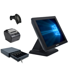 Полный комплект с одним экраном Windows 10 Core i3 транзакционное устройство POS-терминал
