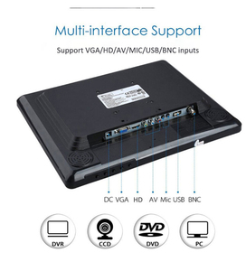 Monitor profesional BNC HD MI VGA de 15 pulgadas para sistema de seguridad LCD IPS Monitor CCTV de escritorio - Product Image 5