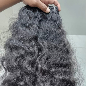 南インドレミーシングルウェイビーヘアエクステンション生テンプルバージンカーリーヘアプレミアム品質シングルドローウェーブカールスタイル