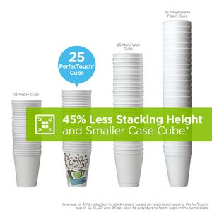 Dixie Disposable Paper Hot <strong>Cups</strong>, 5338DX, 8 Fl. Oz., Coffee <strong>Dreams</strong> Design, 500 Count - Product Image 5