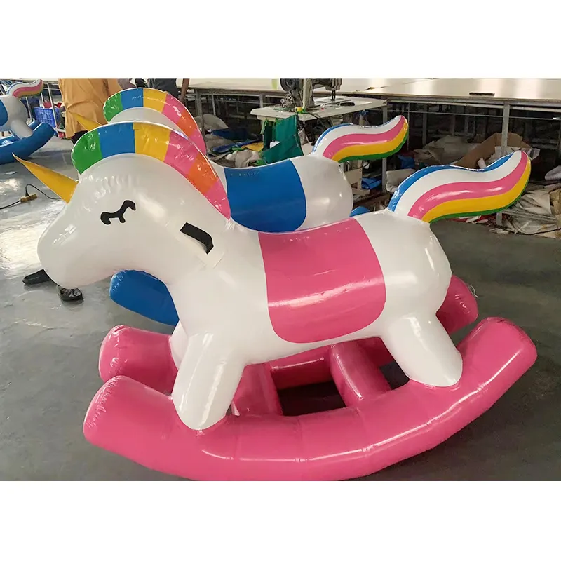 Outdoor funny Kids Inflatable Pony Rid on Horse Jumping Horsing Game Arena Playground