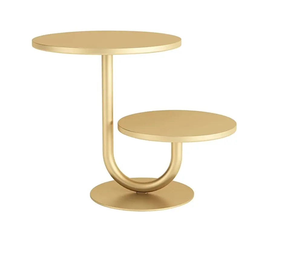 2 Tier Gold Cake Stand Round Cupcake Stand for Parties 10/8 Inch Metal
