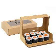 กล่องบรรจุภัณฑ์ซูชิพิมพ์ลายขนาดกำหนดได้เองกล่องเก็บซูชิพร้อมช่องใส่ - Product Image 6