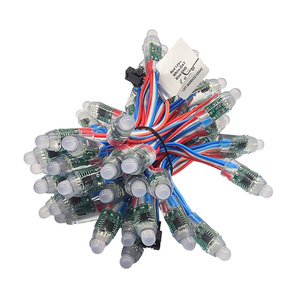 WS2811ICRGBフルカラー12mmピクセルデジタルアドレス可能5VドリームカラーLEDピクセルモジュールIP68防水ライト