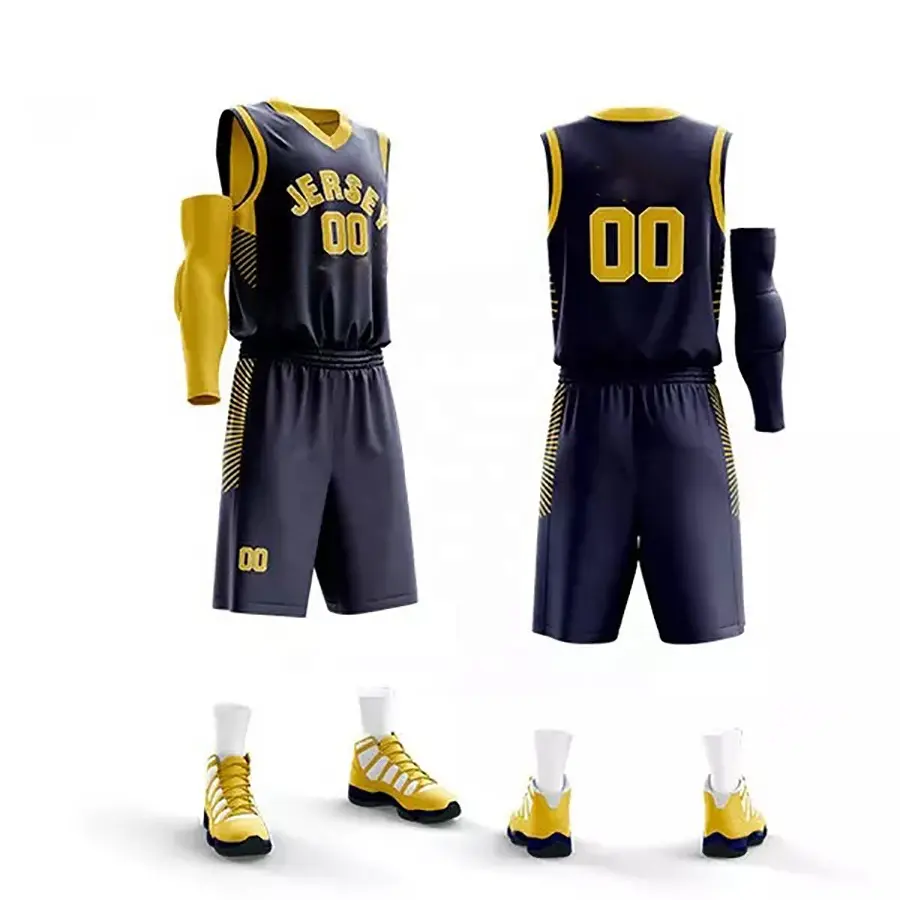 Basketbal Uniform Gesublimeerd Nieuwe Ontwerp Gedrukt Honkbal Uniform Sport Mand Bal Uniform