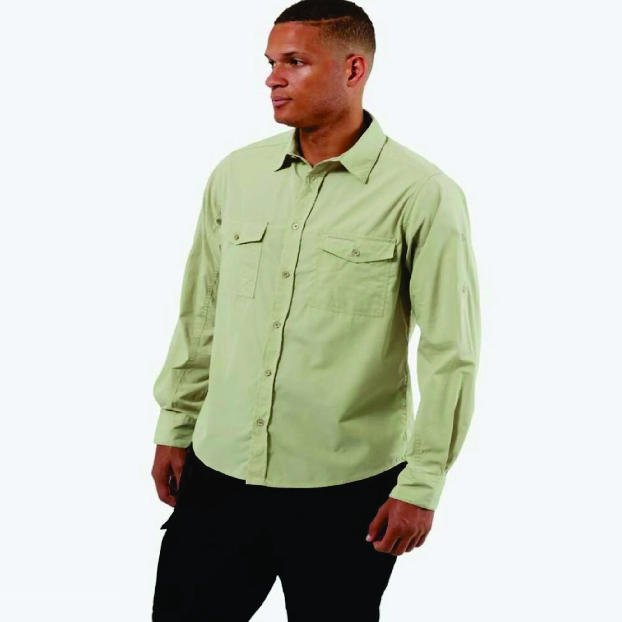 Camisa informal de secado rápido para hombre, camisa uniforme para senderismo, escalada, caza, camisa de Safari al aire libre