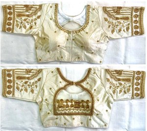 Beautiful Blouse With Zari ,Thread ,Handwork And Khatli Hand Work - Product Image 2