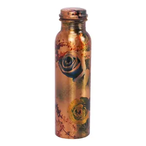 Direct Factory Supply 1L Copper Water <strong>Bottle</strong> <strong>Handmade</strong> Logo Design <strong>Set</strong> With Cap for Home Use Christmas Drinkware Boiling Water - Product Image 2