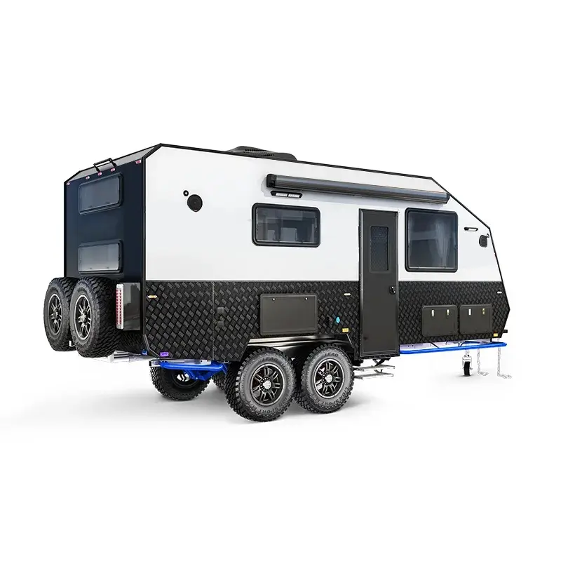 Remorque de luxe hors route camping-car camping-car caravane remorque de voyage avec salle de bain et cuisine
