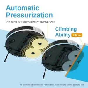 Características inteligentes App Vacuum Robot com Dual-Action Wiping Limpeza Wet Dry para Household & Hotel Use Fonte de energia elétrica