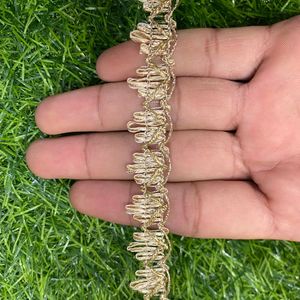 サリークルティス & デュパッタス用ソフトネットに鮮やかな刺繍トリムレースマルチカラーレーヨンポリエステル糸 - Product Image 1