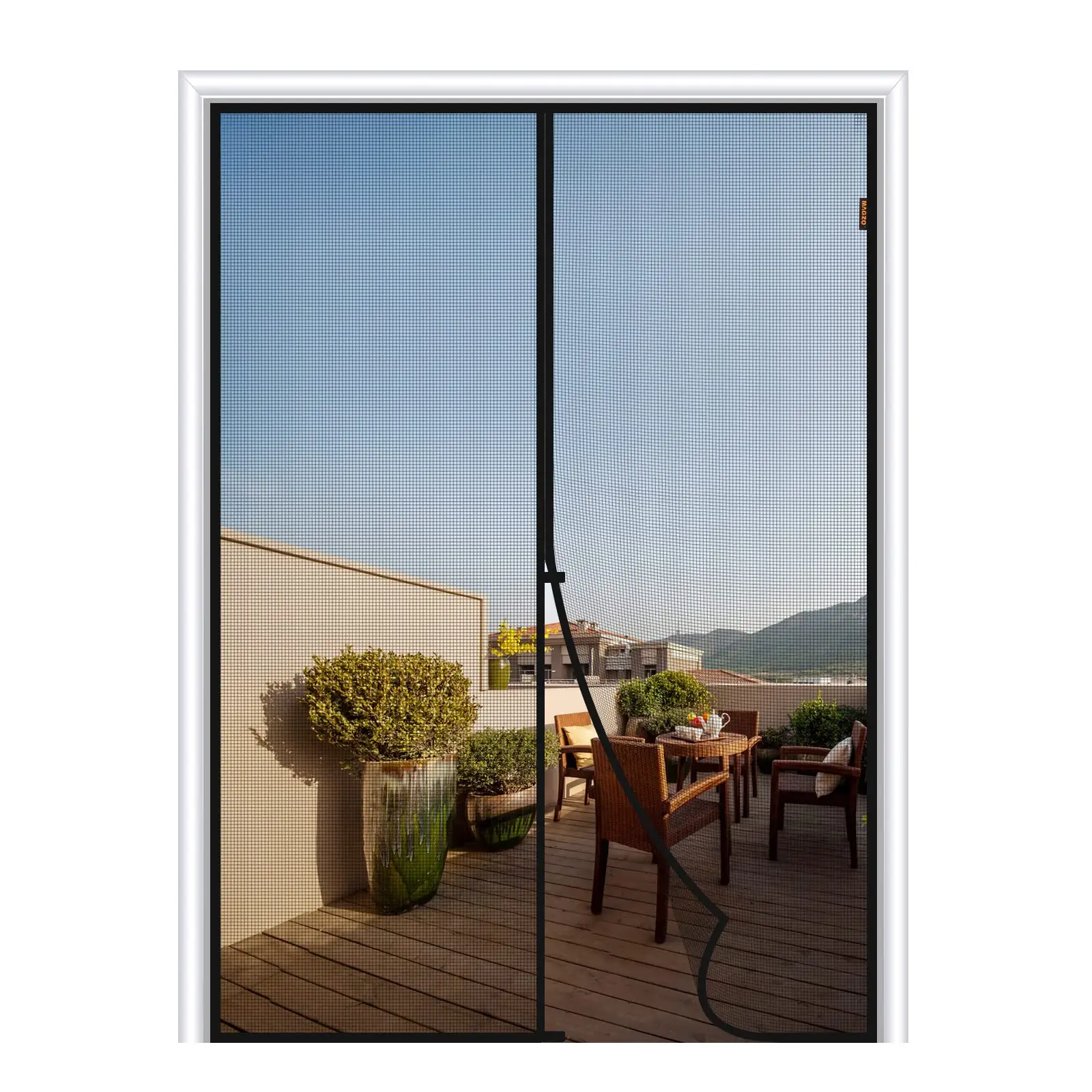 Porte moustiquaire plus épaisse 250 g/m maille en fibre de verre, 36 aimants plus longs, fermeture magnétique d'écran de porte pour porte unique robuste