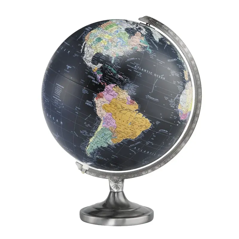 Hot Sale Indian Wholesaler price European Style Metal Contemporary World Globe For Schools Office And Children's Desk Decoration