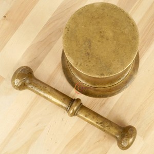 Saf pirinç harç ve Pestle seti Imam Dasta Ohkli Musal Kharal masa dekoratif pirinç harç pegold altın rengi parlak lehçe