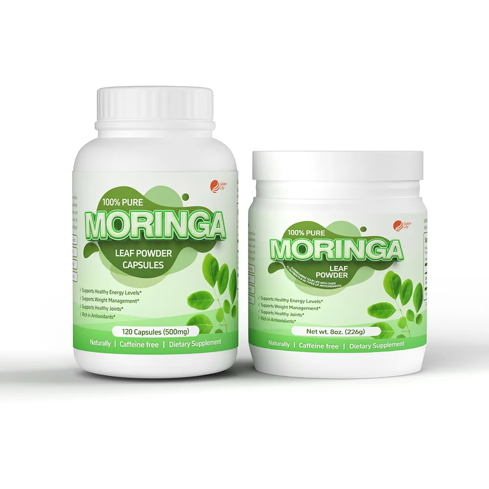 Cápsulas de Moringa em pó de marca própria para perda de peso cápsulas de emagrecimento para barriga lisa