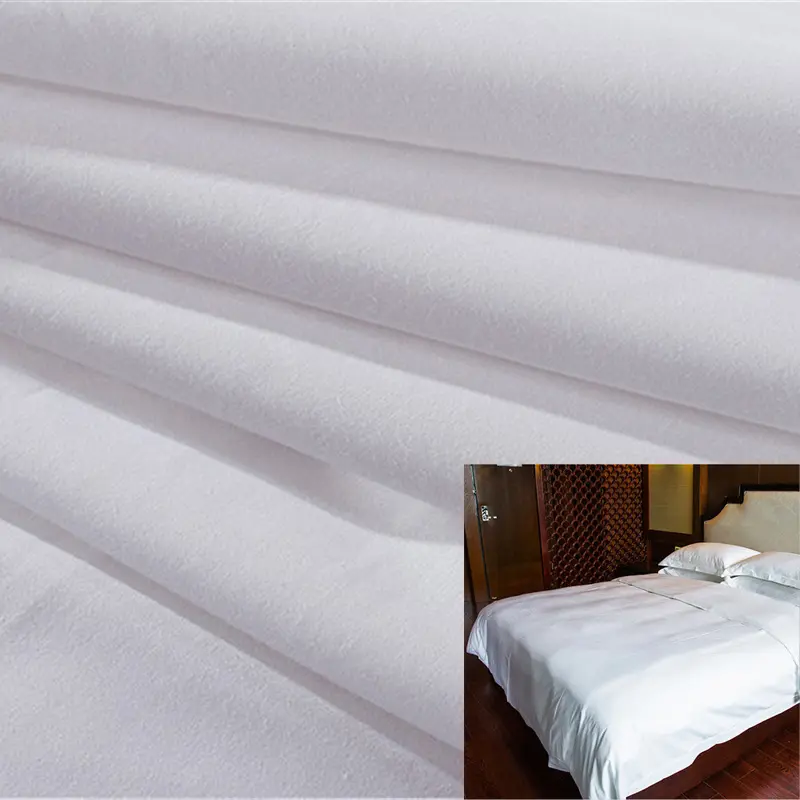 300tc 100% хлопок перкаль белая ткань в рулонах Экстра широкая ткань для отельная постельная ткань