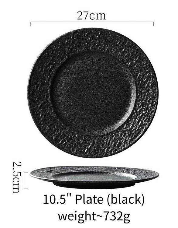 10.5" round Plate (Black)
