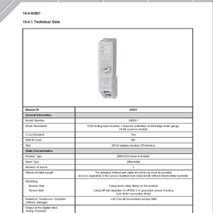 Módulo de entrada analógica serie B & R, 7AI261.7, 2003 - Product Image 2