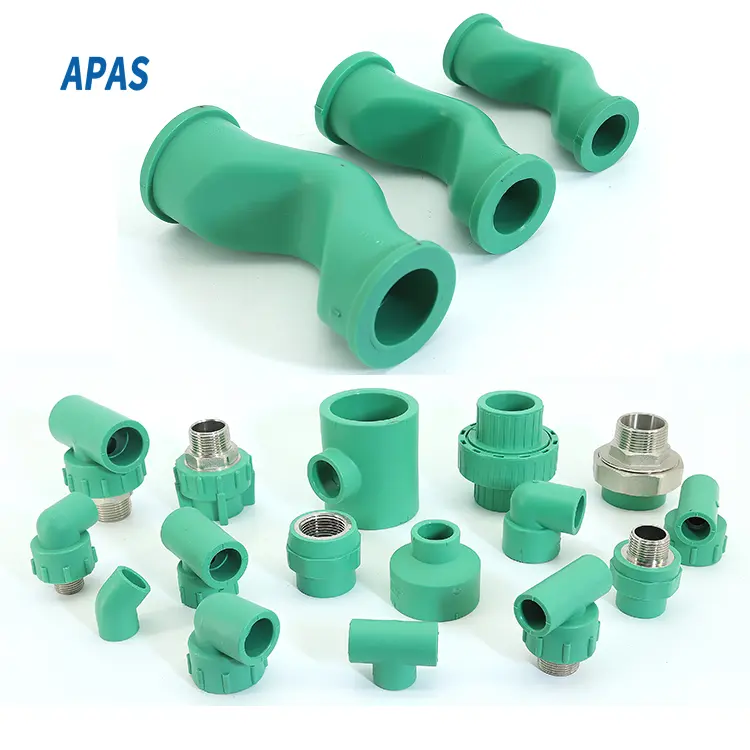 APAS FACTORY DIRECT DIN8077/8078 tutti i tipi di plastica PPR tubo filettato gomito ppr raccordo per l'approvvigionamento idrico idraulico domestico