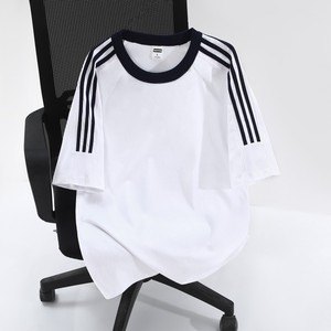 メーカー卸売カスタムデザイン3バースリーブ<span class=keywords><strong>T</strong></span>シャツ200gsmクラシックプレーンコットン通気性オーバーサイズ & ルーズフィットメンズ