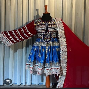 Made in <strong>Pakistan</strong> Women Afghan Traditional Dress in Wholesale Rate in All Sizes and Customizable Colors Breathable Afghan Dress - Product Image 4