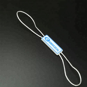 Venta al por mayor de la fábrica Swing etiqueta Loop Cable de bloqueo de diseño de alta calidad única de prendas de vestir de seguridad de plástico sello de etiquetas para ropa - Product Image 1