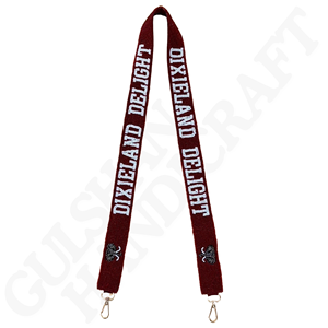 "<span class=keywords><strong>Dixieland</strong></span> Delight Beaded boncuklu çanta askısı Strap Tide Tide özel çanta zincir ayarlanabilir oyun günü Fan dişli"